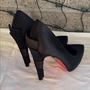 Paris Hilton Black and Red Heels